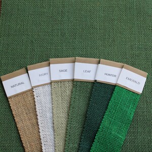 EMERALD GREEN Premium Sultana Burlap Fabric By the Yard image 2
