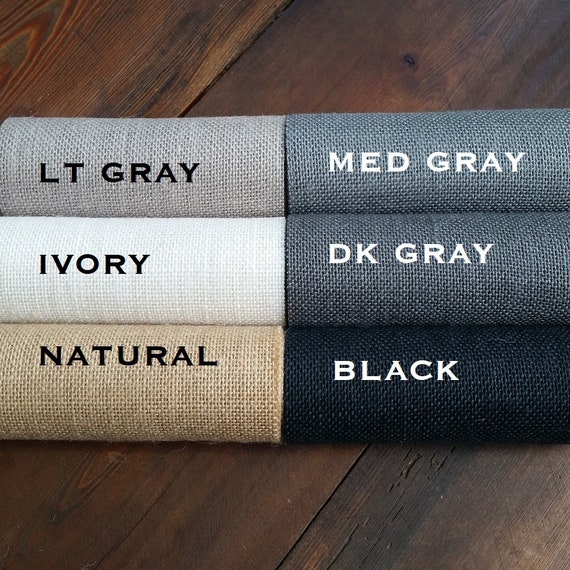 12 inch wide Premium Burlap Runner Black or Gray | Etsy