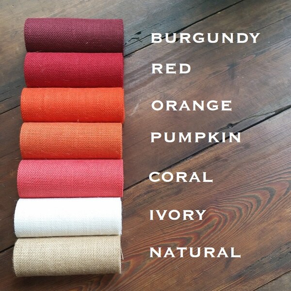 RED shades Premium Burlap Ribbon