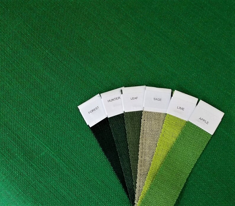 EMERALD GREEN Premium Sultana Burlap Fabric By the Yard image 1