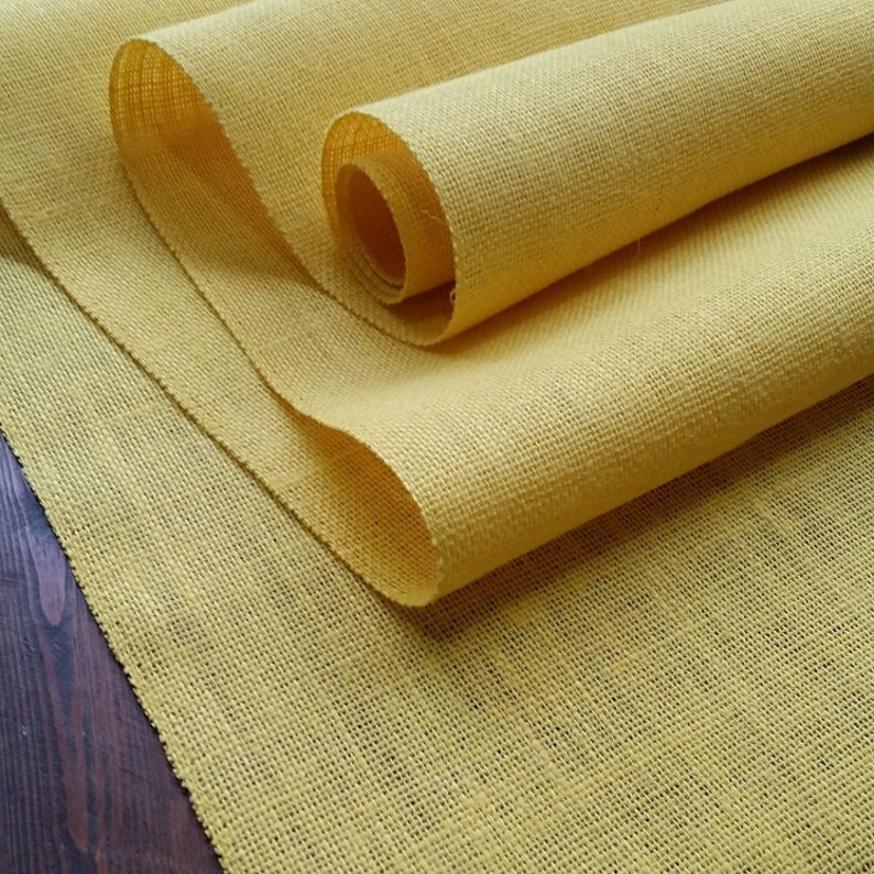 15 inch Burlap Runner Roll Brown Beige Natural or Daffodil Yellow Harvest Gold Ivory