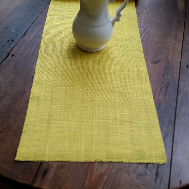 15 inch Burlap Runner Roll Brown Beige Natural or Daffodil Yellow Harvest Gold Ivory