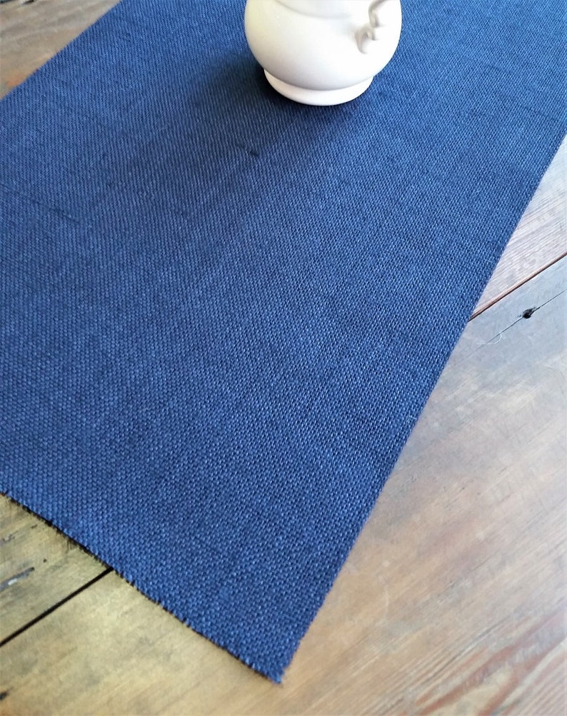 Aqua Ocean Turquoise Sky Ivory or Natural Electric Navy 12 inch wide BLUE Premium Burlap Runner Roll