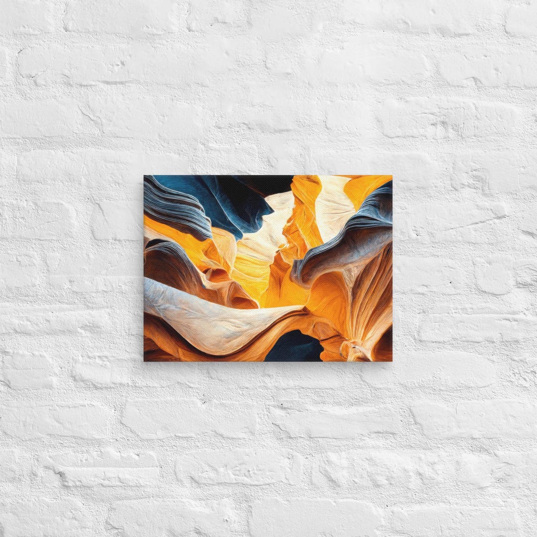 Antelope Canyon Inspired Digital Landscape Art Print | Modern Southwest ...