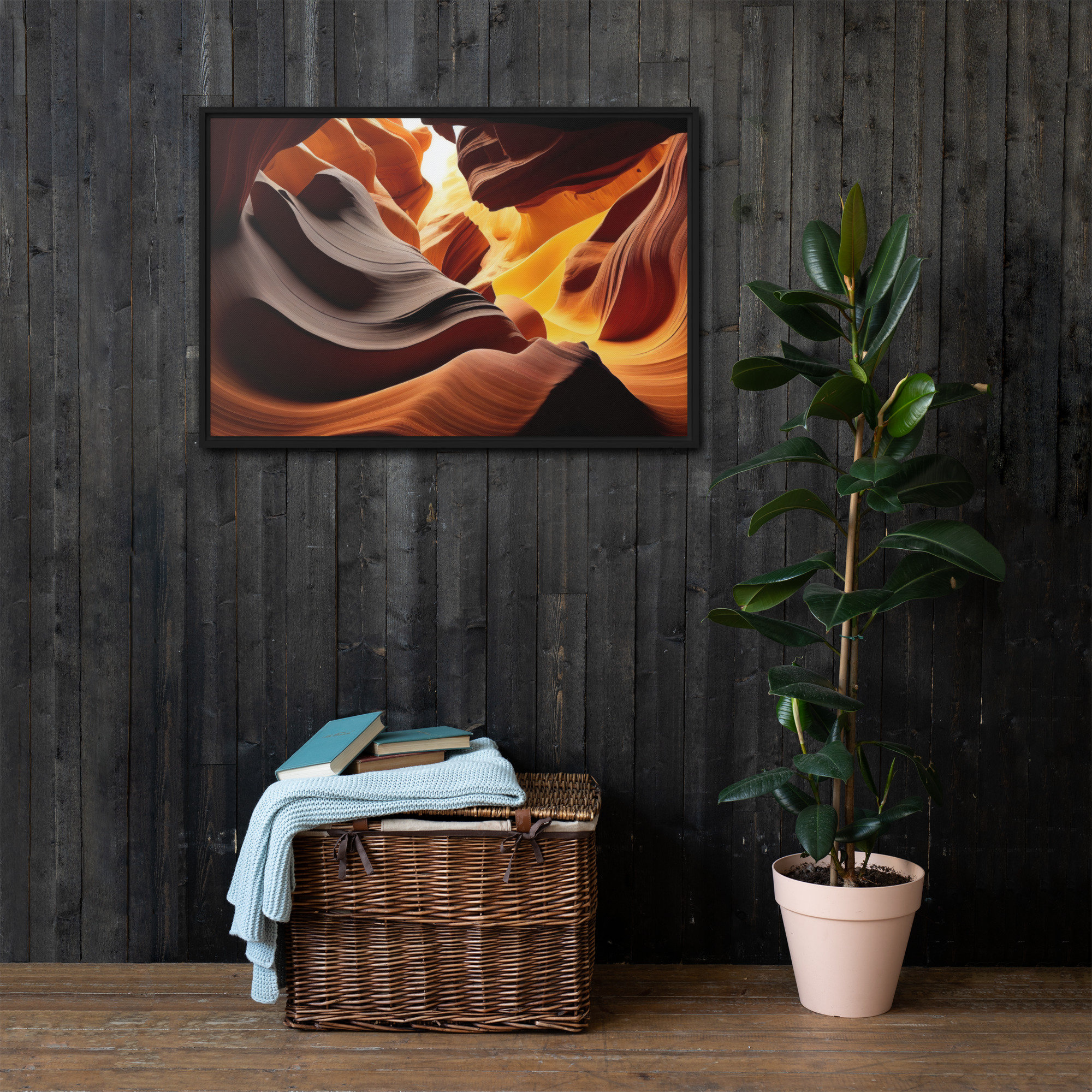Antelope Canyon Inspired Landscape Art Print | Arizona Desert Wall ...