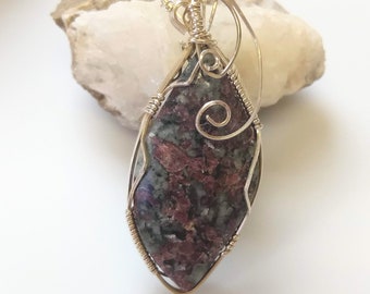 Wire wrapped pendant - nature stone pendant - gifts for women