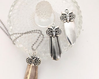 Owl necklace - Own Pendant - Vintage Flatware Jewelry