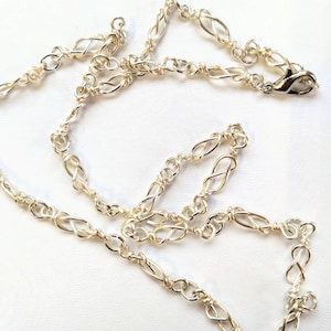 Celtic knot necklace - silver chain necklace