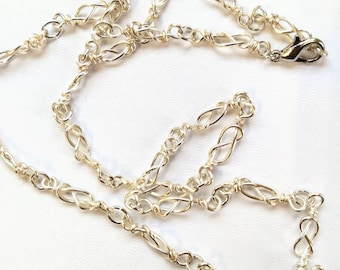 Celtic knot necklace - silver chain necklace