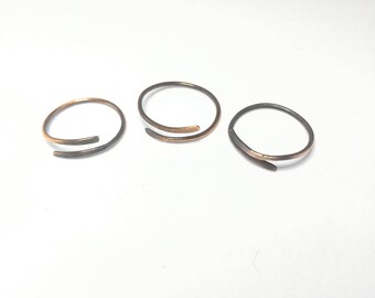 Copper stacking rings - copper thin rings - copper band