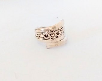 Spiral spoon ring- silverware ring - best friend gift