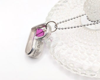 Floating Heart Pendant - Floating Heart Necklace - Silverware Heart Jewelry