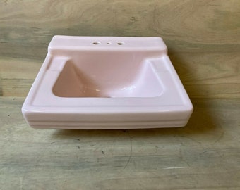 Popular pink pedestal sink for sale Vintage Pink Sink Etsy