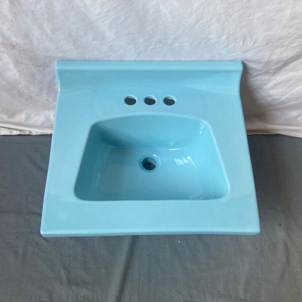 Blue Bathroom Sink Etsy