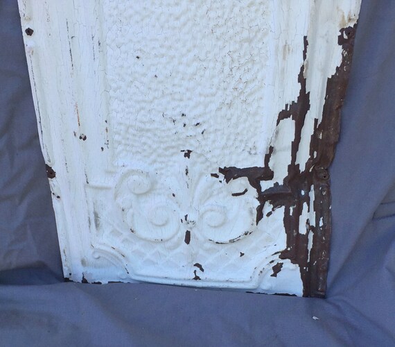 Authentic Tin Ceiling Piece Tile White Panel 12x24 Arts And Etsy