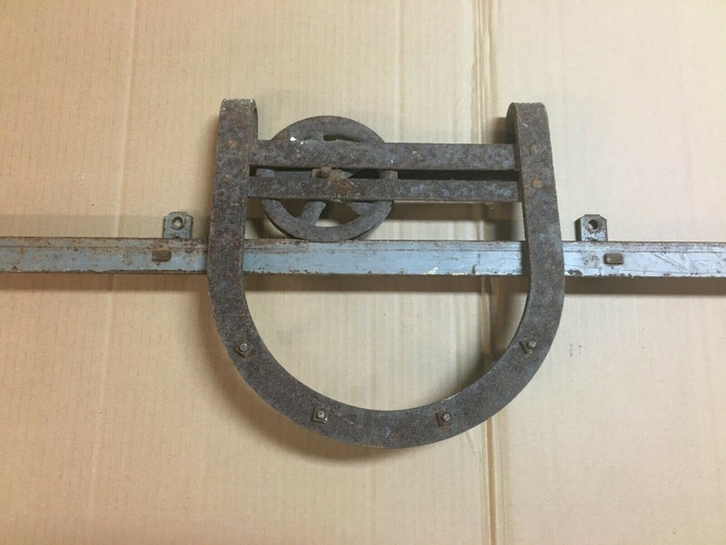 Antique Barn Door Slider Horseshoe Roller 8' Track Metal Etsy