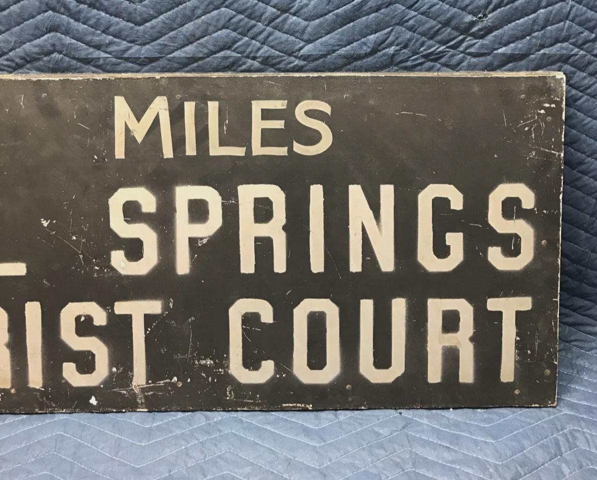 Vintage 1960's Wood 16x38 Single Sided COOL SPRINGS TOURIST Court