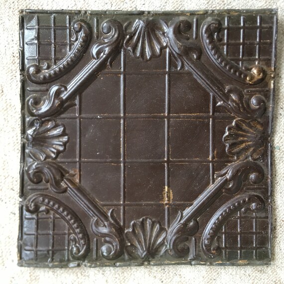 Antique Salvaged Decorative Tin Ceiling Tile 24 X 24 17 18i Rust Metal