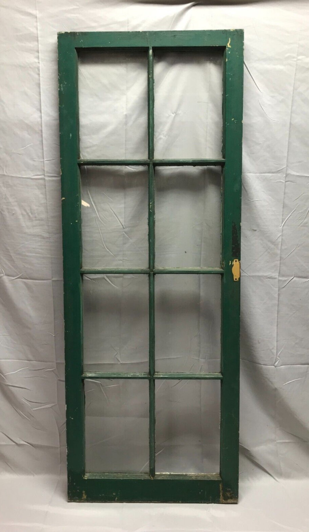 One Antique Single 8 Lite Glass Casement Window 20x54 VTG Green Old 659 ...