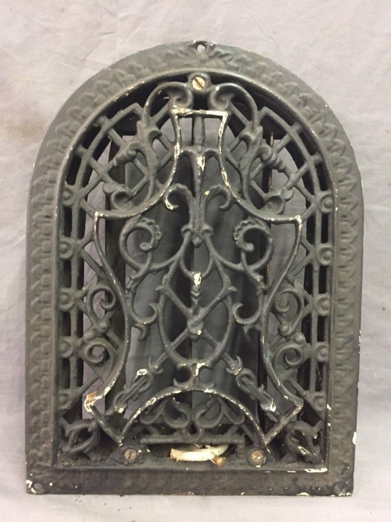 Antique Cast Iron Arch Decorative Heat Grate Wall Register Etsy