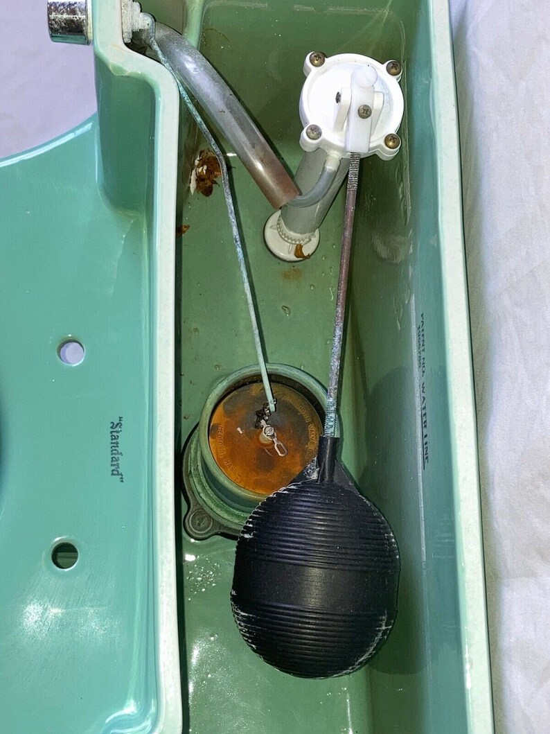 Vtg Mid Century Ceramic Deco Low Boy Toilet Jadeite Ming Green Etsy