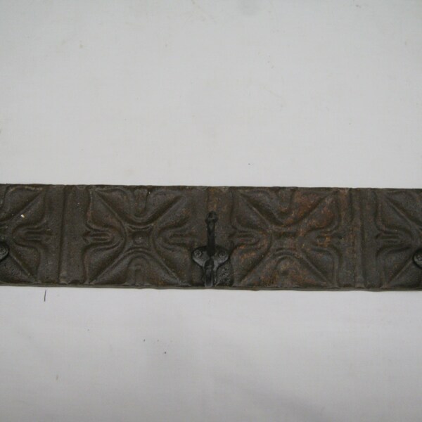 Antique Tin Ceiling Tile Coat Hat Jewelry Hanger Hook Rack 23" S2196-14