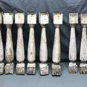 VTG Lot 15 Shabby Distressed White 20" Spindles Porch Balusters Chic Old 917-24B