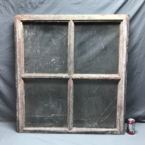 Vintage Industrial 4 Lite 36X40 Window Chicken Wire Factory Privacy ...