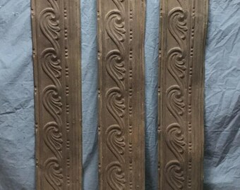 Antique 18 Linier Feet VTG Scroll Rust Tin Ceiling Trim Cove Old 553-24B