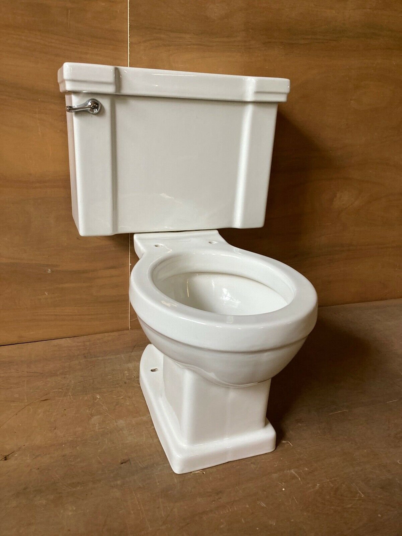 Vtg Mid Century White Porcelain Toilet Old Standard Bathroom Etsy
