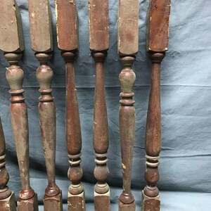 Antique Lot 15 Turned Wood Pine 2x20 Spindles Staircase Old Vintage 59-23B image 10