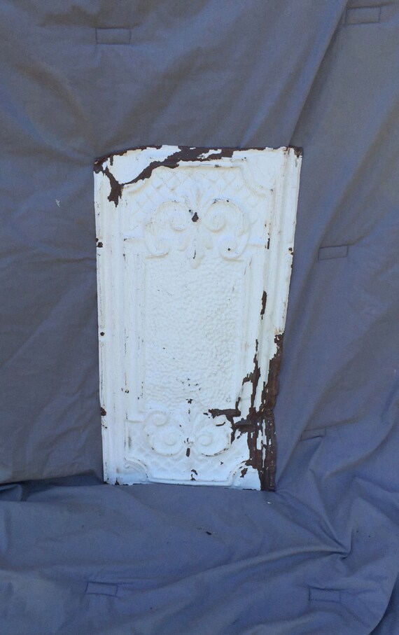 Authentic Tin Ceiling Piece Tile White Panel 12x24 Arts And Etsy