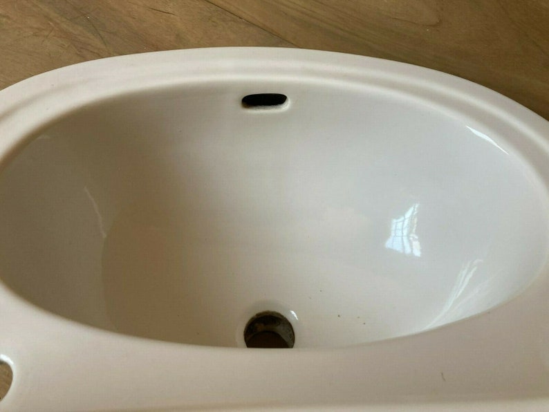 Vtg Half Round Wall Mount Bath Sink Ceramic White Porcelain | Etsy