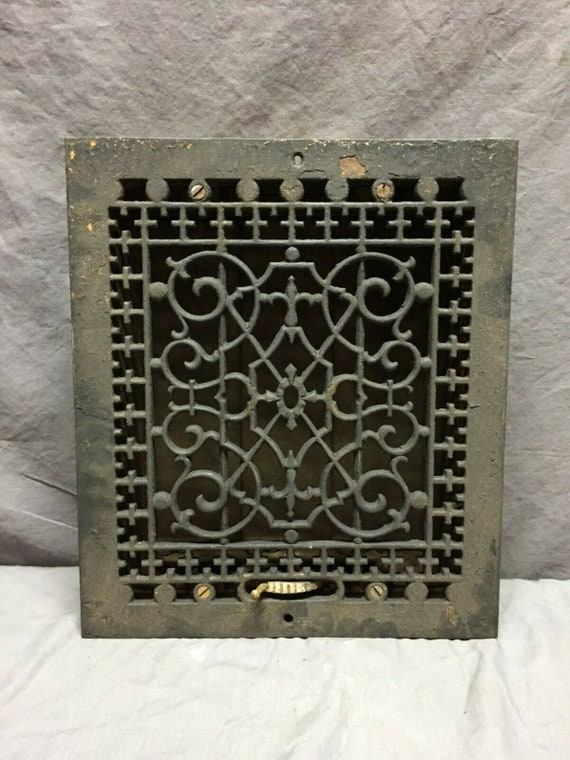 Antique Cast Iron Decorative Heat Grate Floor Register 10x12 Etsy