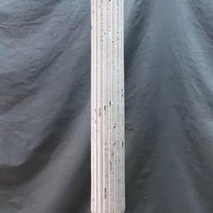 VTG 59" Tall Wooden Planter Stand Shabby White Fluted Column Chic Old 1332-24B