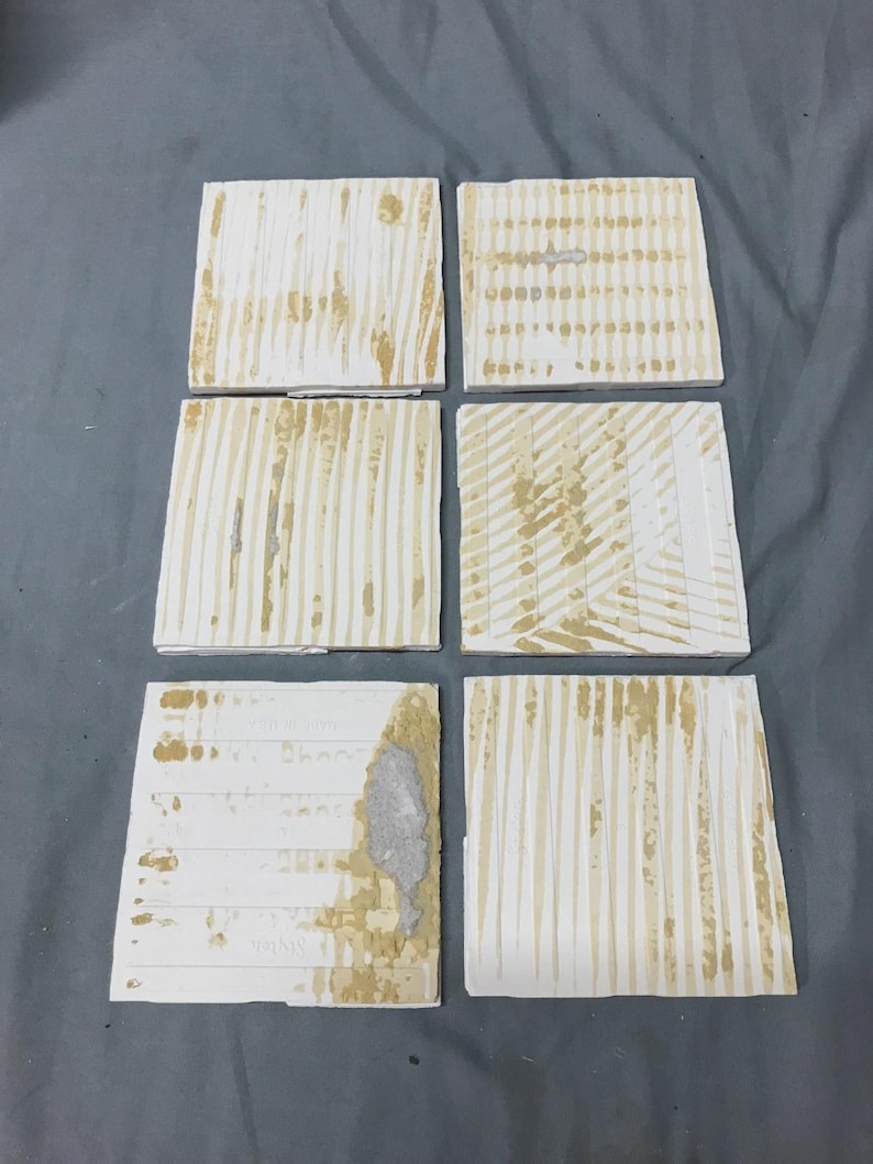 VTG Lot 100 Pink STYLON Ceramic Bathroom Tiles 4