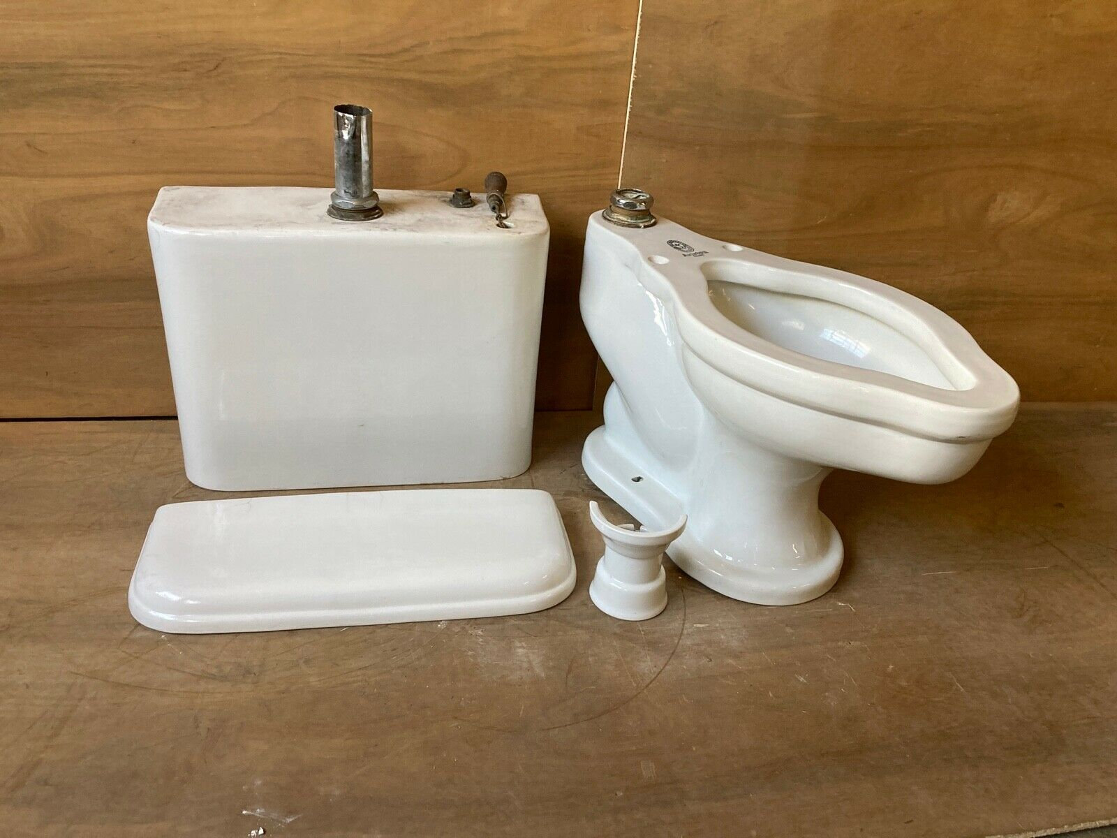 Antique Ceramic White Porcelain Complete Toilet Bowl Tank Lid Etsy