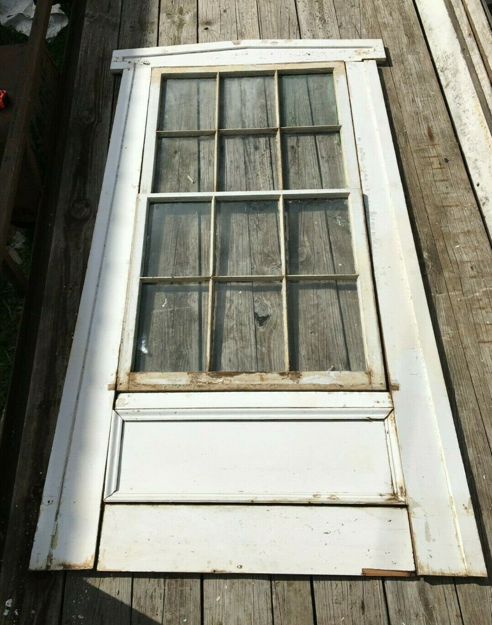 Antique Greek Revival Window Surround Peaked Pediment Shabby Etsy