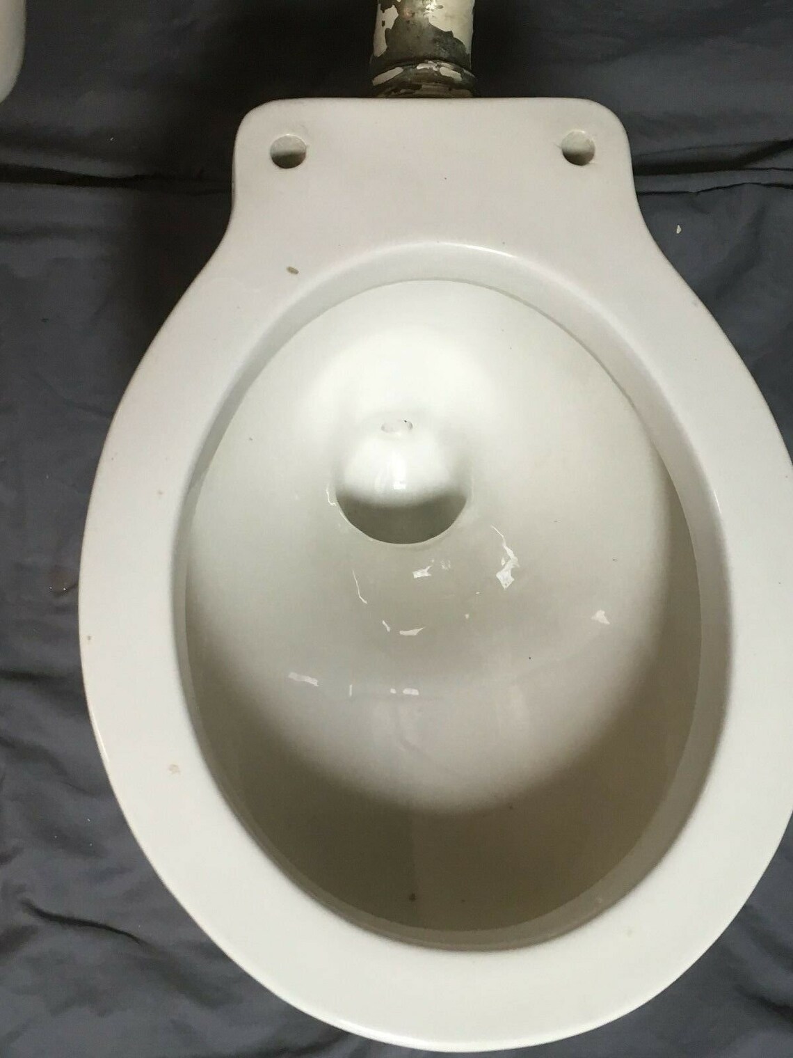 Antique Ceramic White Porcelain Toilet Bowl Bottom Lever Oak Etsy