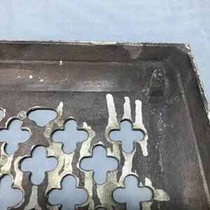 Antique Cast Iron Radiator Cover Gothic Cover Plant Stand Trivet VTG ...