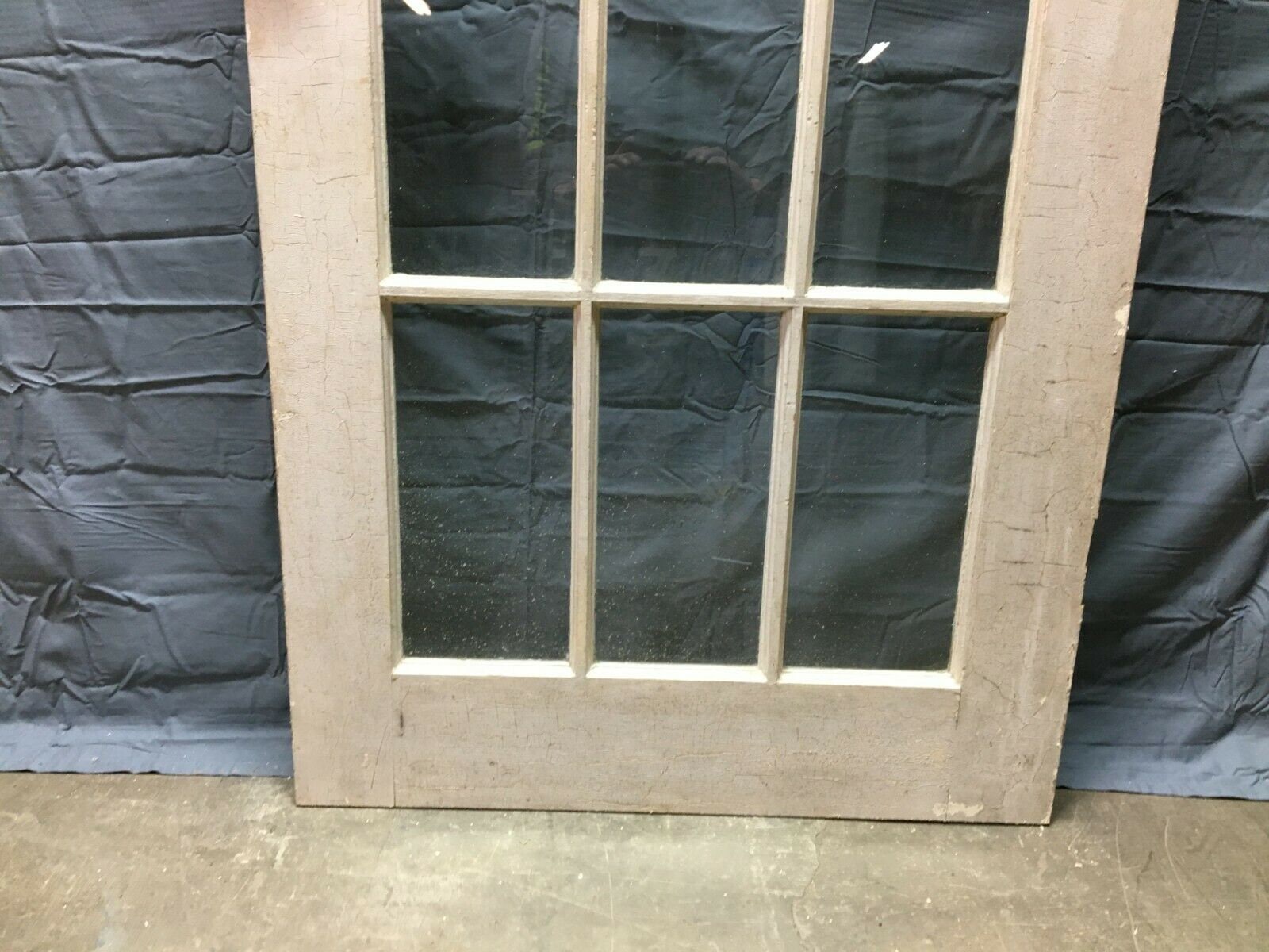 Antique Single 15 Lite Shabby 31x85 Large Glass French Door