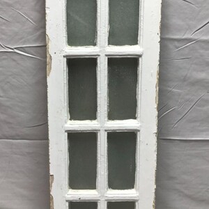 Antique VTG 12x35 8 lite Privacy Glass Window Transom Sidelight Sash Old 566-23B