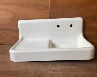 Antique High Back Farmhouse Cast Iron Porcelain Kitchen Sink 42 Standard 175-24E ***PICK UP ONLY***