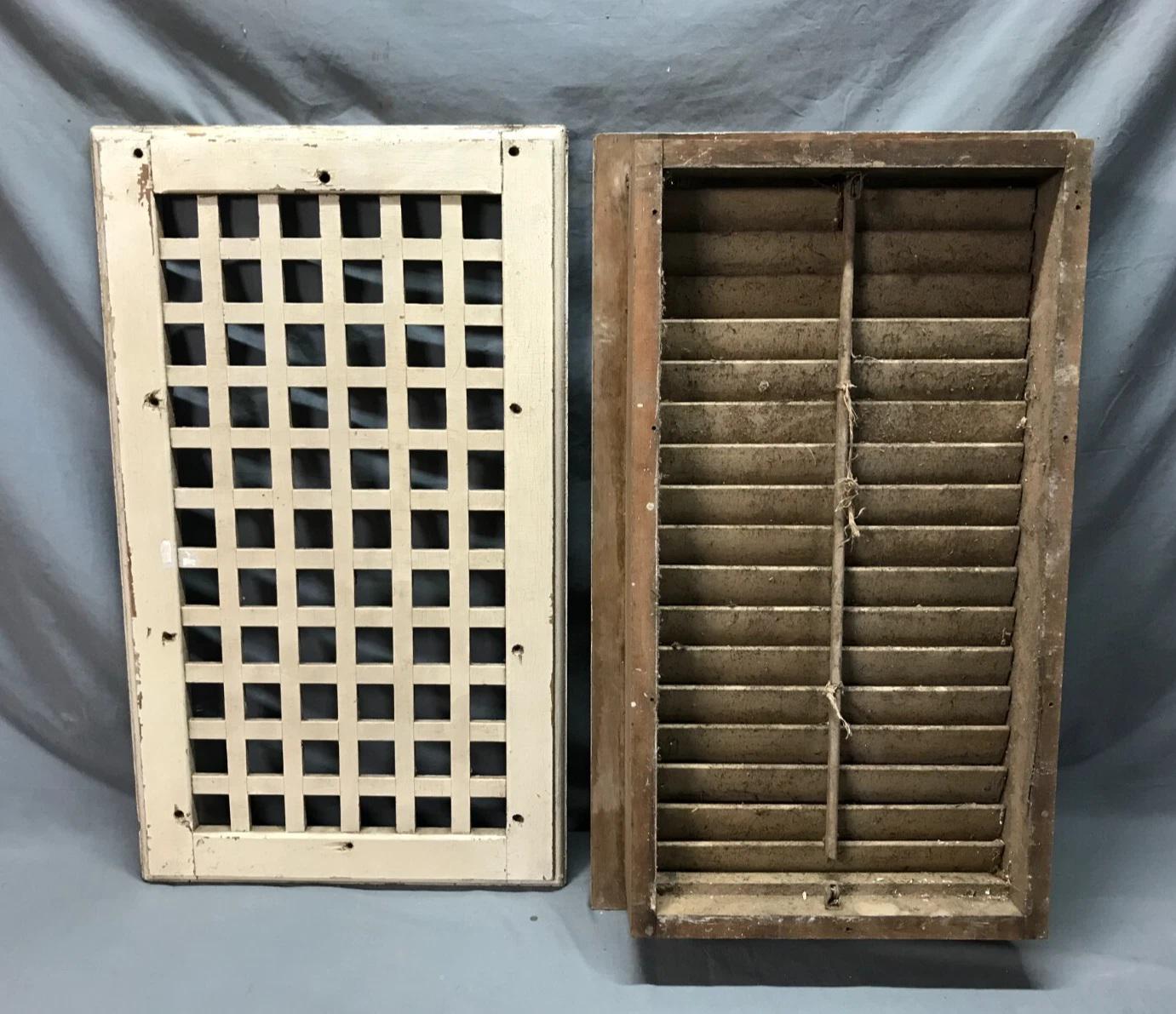 Antique Barn Louvered Wood Vent Garden Shed Shabby VTG Old Chic 18x31 ...