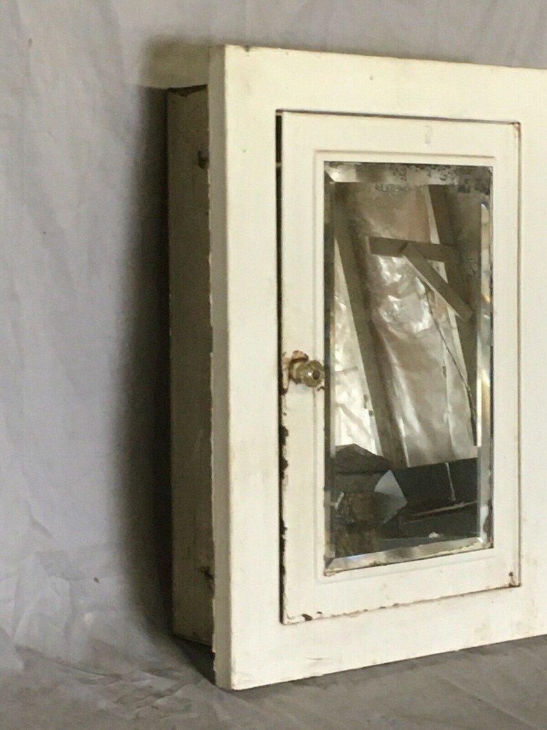 Vtg Industrial empotrable metal medicina armario biselado | Etsy