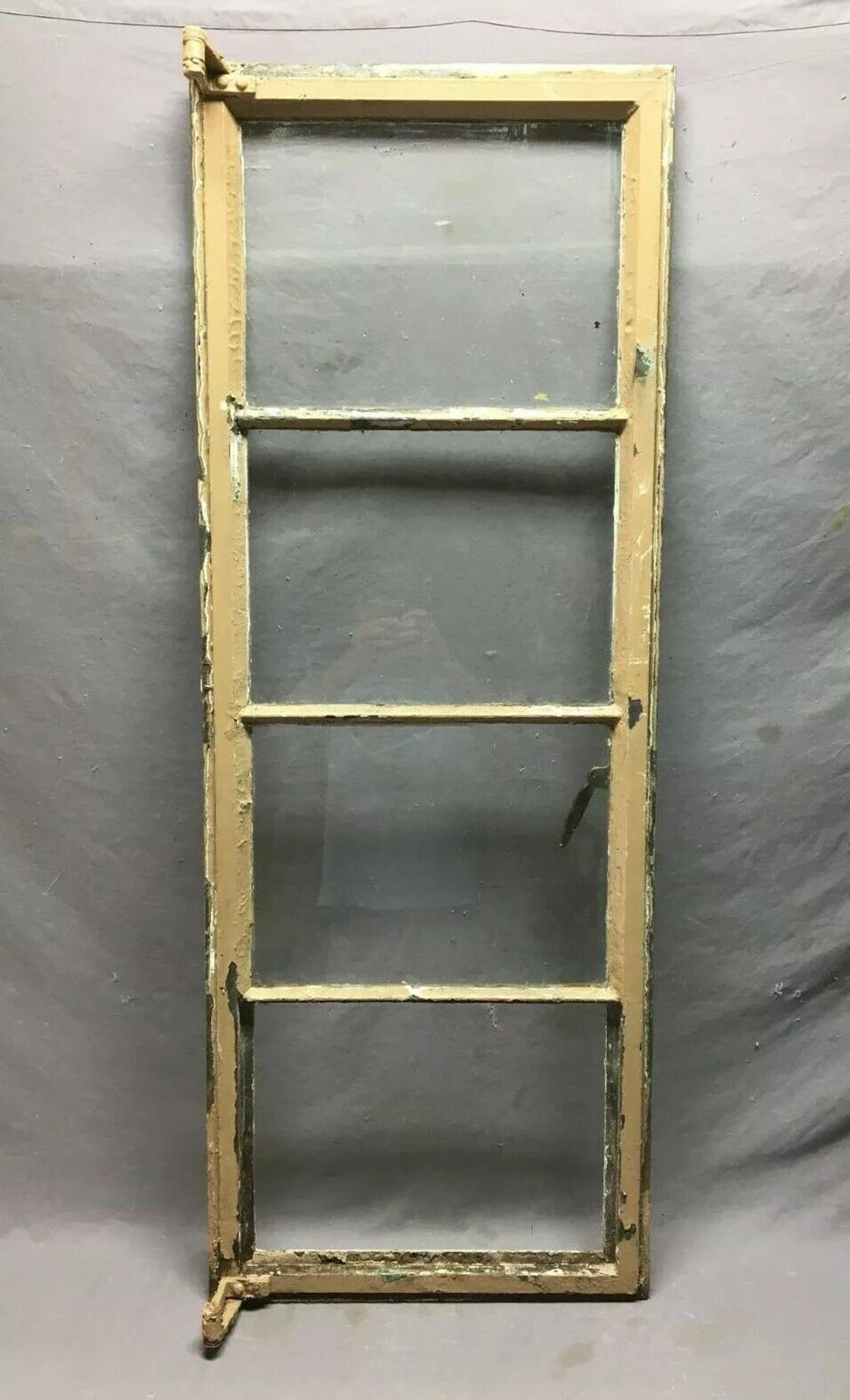 Antique Single 4 Lite Casement Window 19x52 Industrial Steel Factory ...