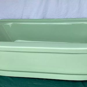 Vtg Mid Century 60" Steel Mint Jade Green Porcelain Skirted Tub Eljer 251-24E ****Pick up****