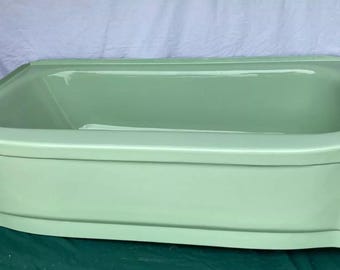 Vtg Mid Century 60" Steel Mint Jade Green Porcelain Skirted Tub Eljer 251-24E ****Pick up****