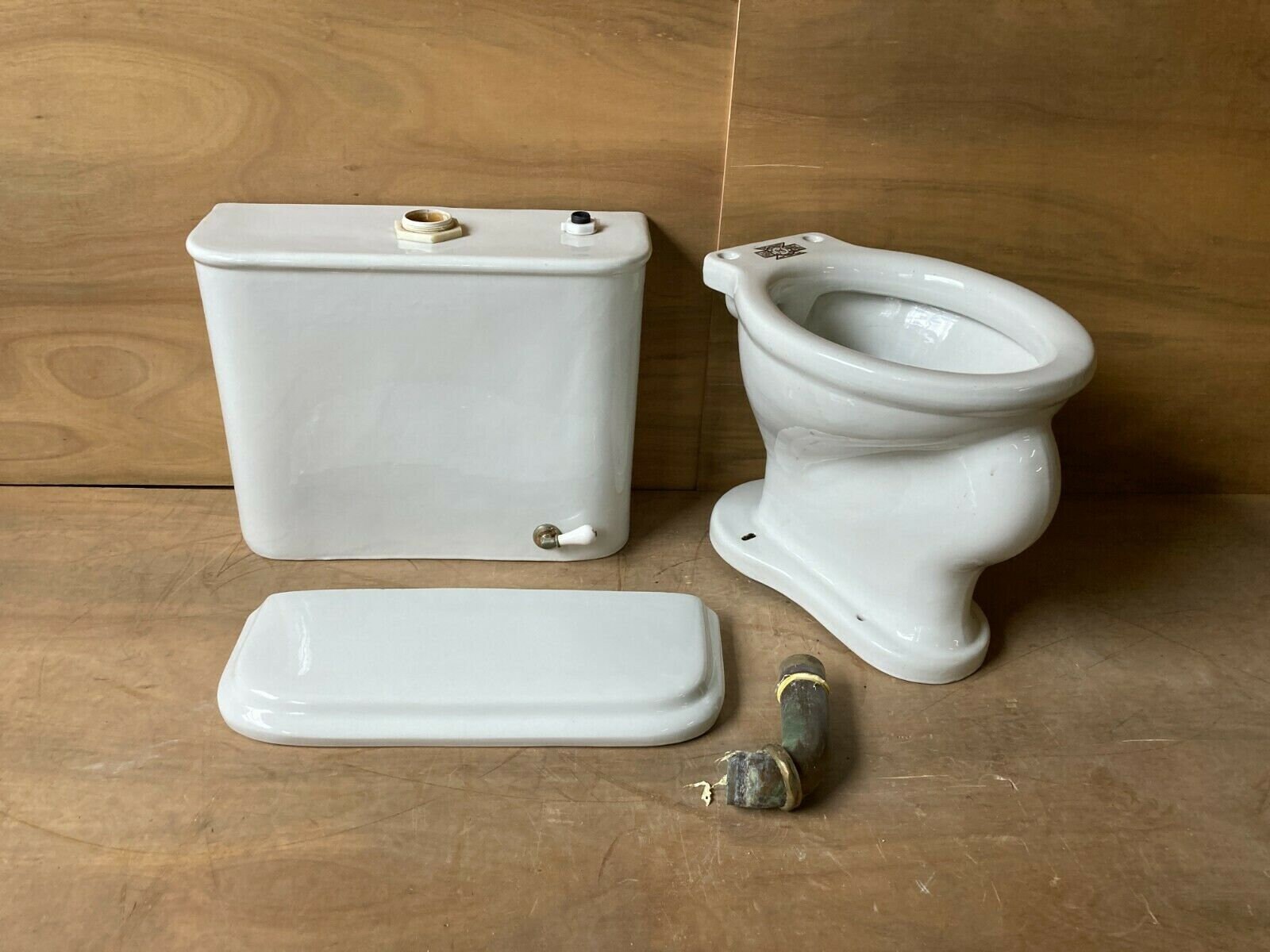 Antique White Porcelain Complete Toilet Bowl Tank Lid Old Vtg Etsy UK