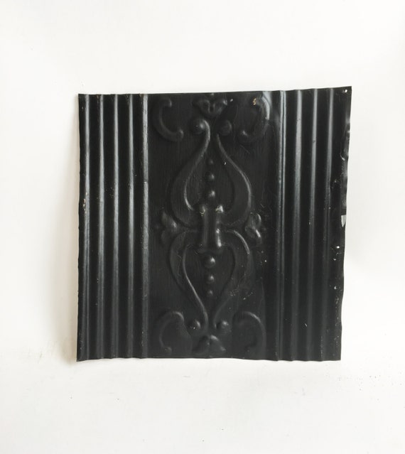 Authentic 1890 S Tin Ceiling Tile Panel Black 12x Etsy